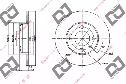 Тормозной диск DJ PARTS BD1977